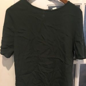 H&M olive green sleeved blouse